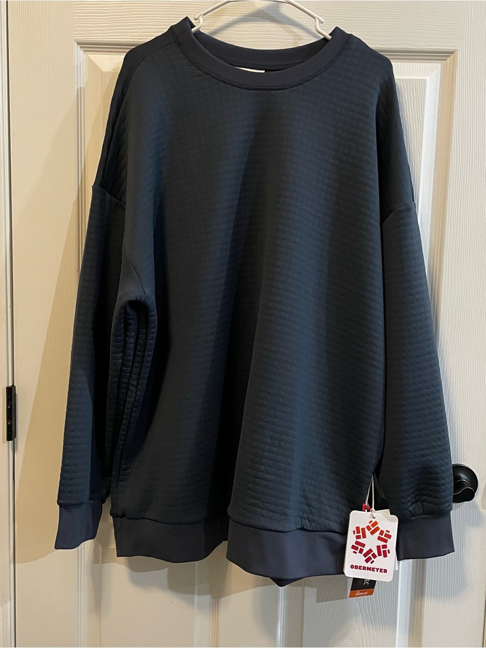 NWT Obermeyer Explorer Tech Crew Polartec Power Air XL Blue Nights Pullover